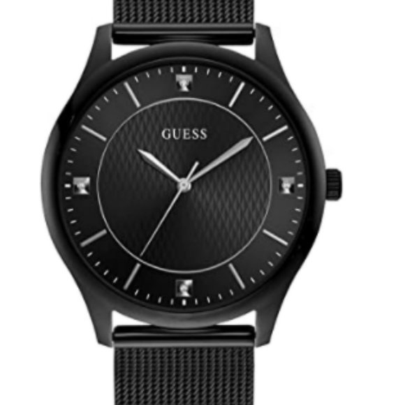 Guess Men's GW0069G3 Riley Horloge Black Quartz Watch w/ Mesh Bracelet - Picture 2 of 2